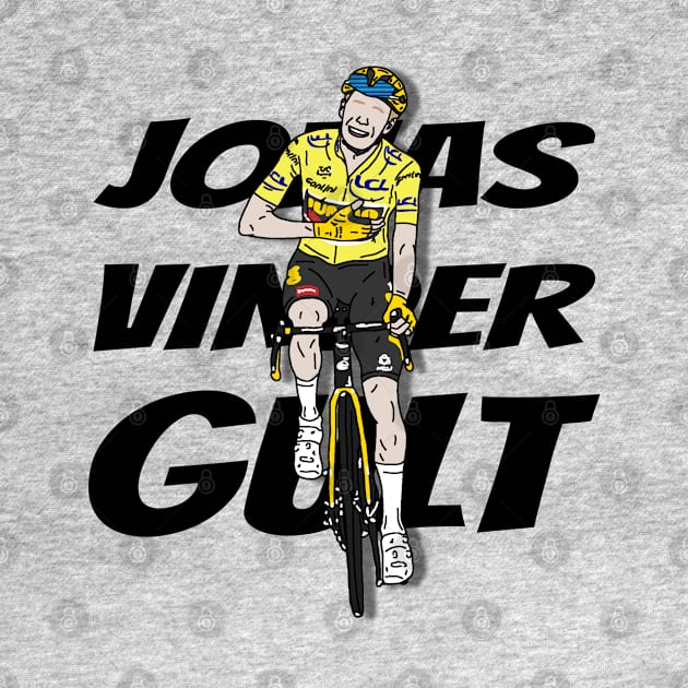Jonas Vinder Gult Champion Tour de France 2022 - Yellow jersey by p3p3ncil